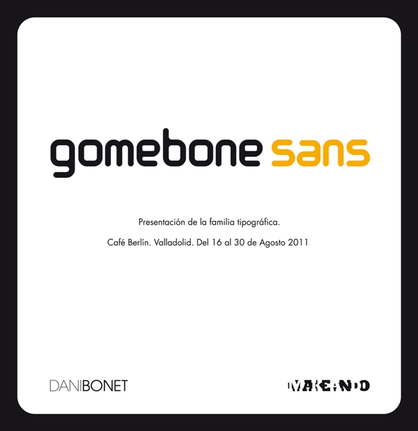Presentación de la familia tipográfica Gomebone Sans